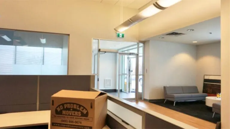 a box in a office for moving